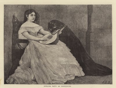 Adelina Patti als Desdemona door James Dromgole Linton